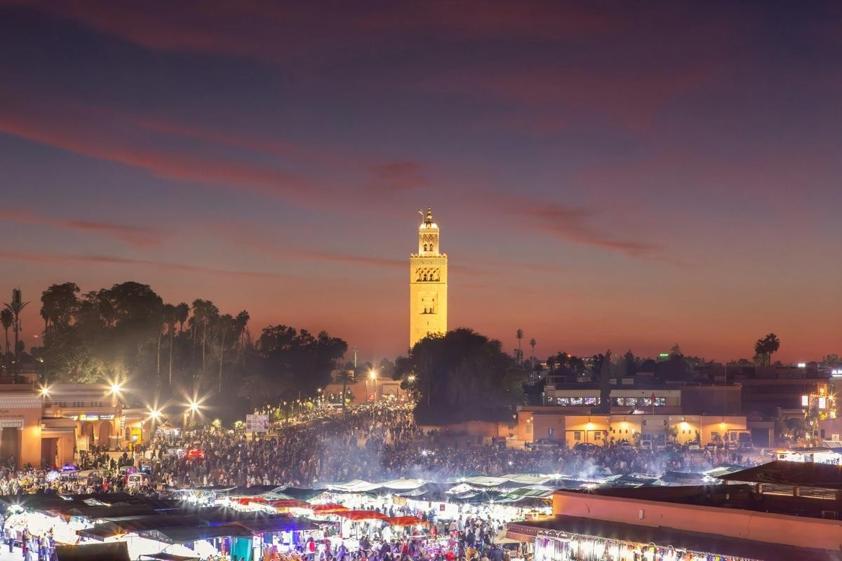 Jemaa el-Fna Square, the heart of Marrakech, Morocco