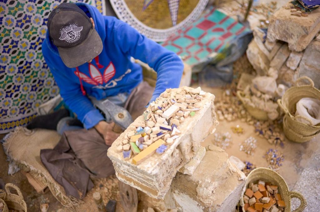How Zellige tiles are made - Handmade Moroccan tile, Morocco
