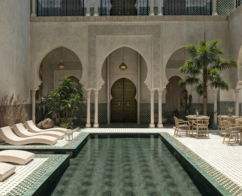 Moroccan Riads Indoor Swimming Pool - The Architecture of Moroccan Riads