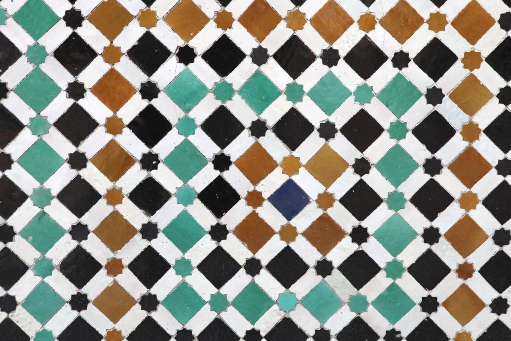 Moroccan tile designs, Zellige, Morocco