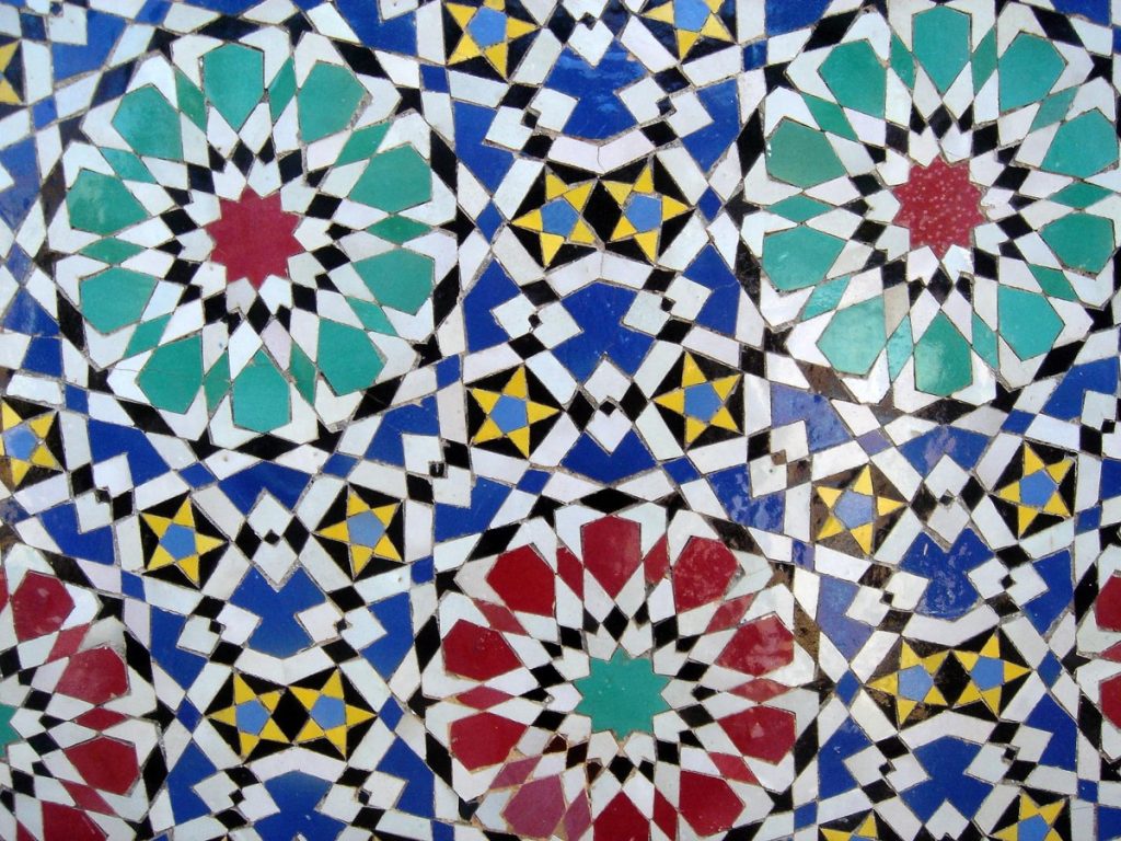 Moroccan tile designs, Zellige, Morocco