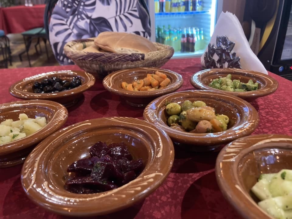 Salad platter, Morocco