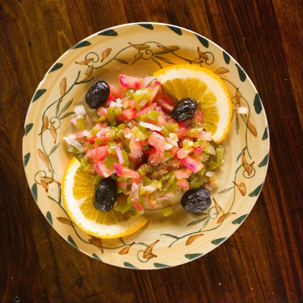 Salad platter, Morocco