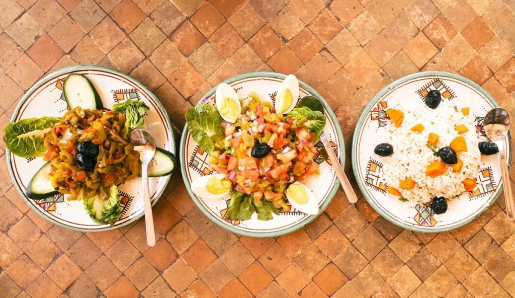 Salad platter, Morocco