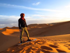 Sandboarding, Merzouga, Morocco