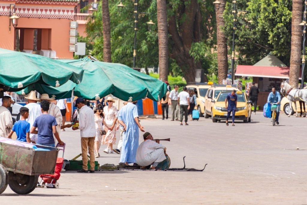 Storytelling in Jemaa el-FnaaStorytelling in Jemaa el-Fnaa, Marrakech, Morocco